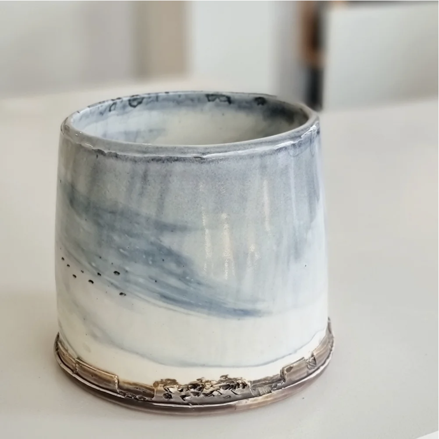 Lys Nat blå vase